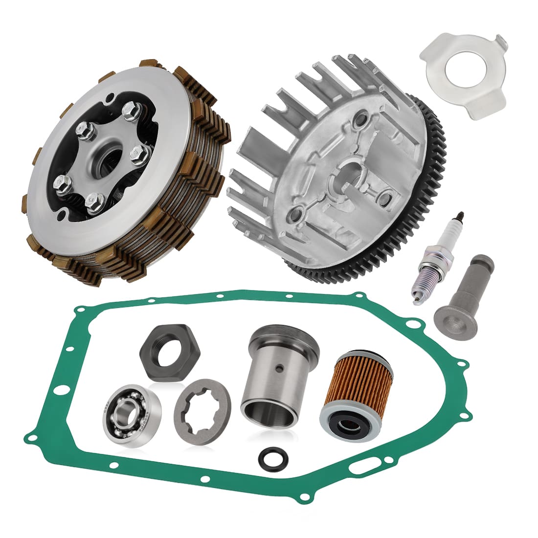 Heavy Duty Clutch Assembly kit & Clutch Basket & Gasket For Yamaha Kodiak 400 Raptor Warrior Big Bear 350