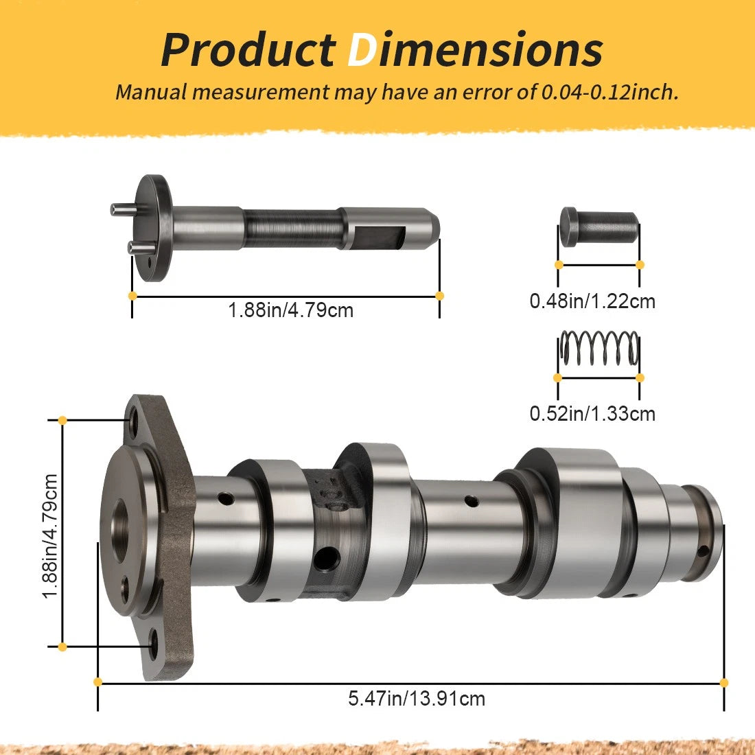 5KM-12170-00-00 Camshaft Kit For Yamaha Grizzly Raptor Rhino 660 YFM660F YFM660R YXR660F 2001-2008