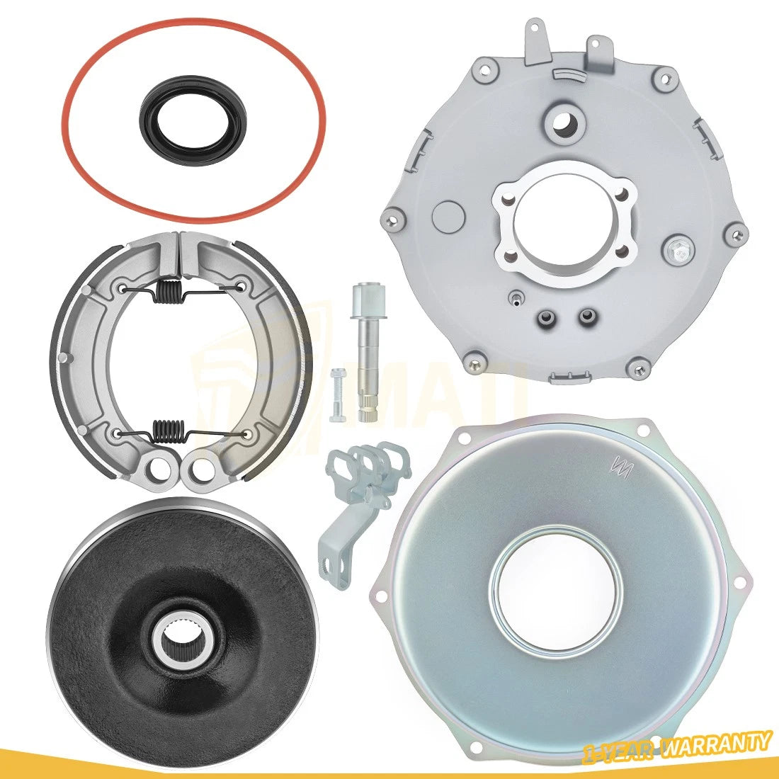 Rear Brake Plate Cover Drum Hub Seal Kit For Yamaha YFM250 YFM350 YFM400 A/F 5VH-F5321-01-00