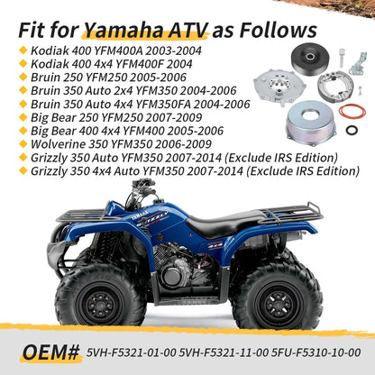 Rear Brake Plate Cover Drum Hub Seal Kit For Yamaha YFM250 YFM350 YFM400 A/F 5VH-F5321-01-00