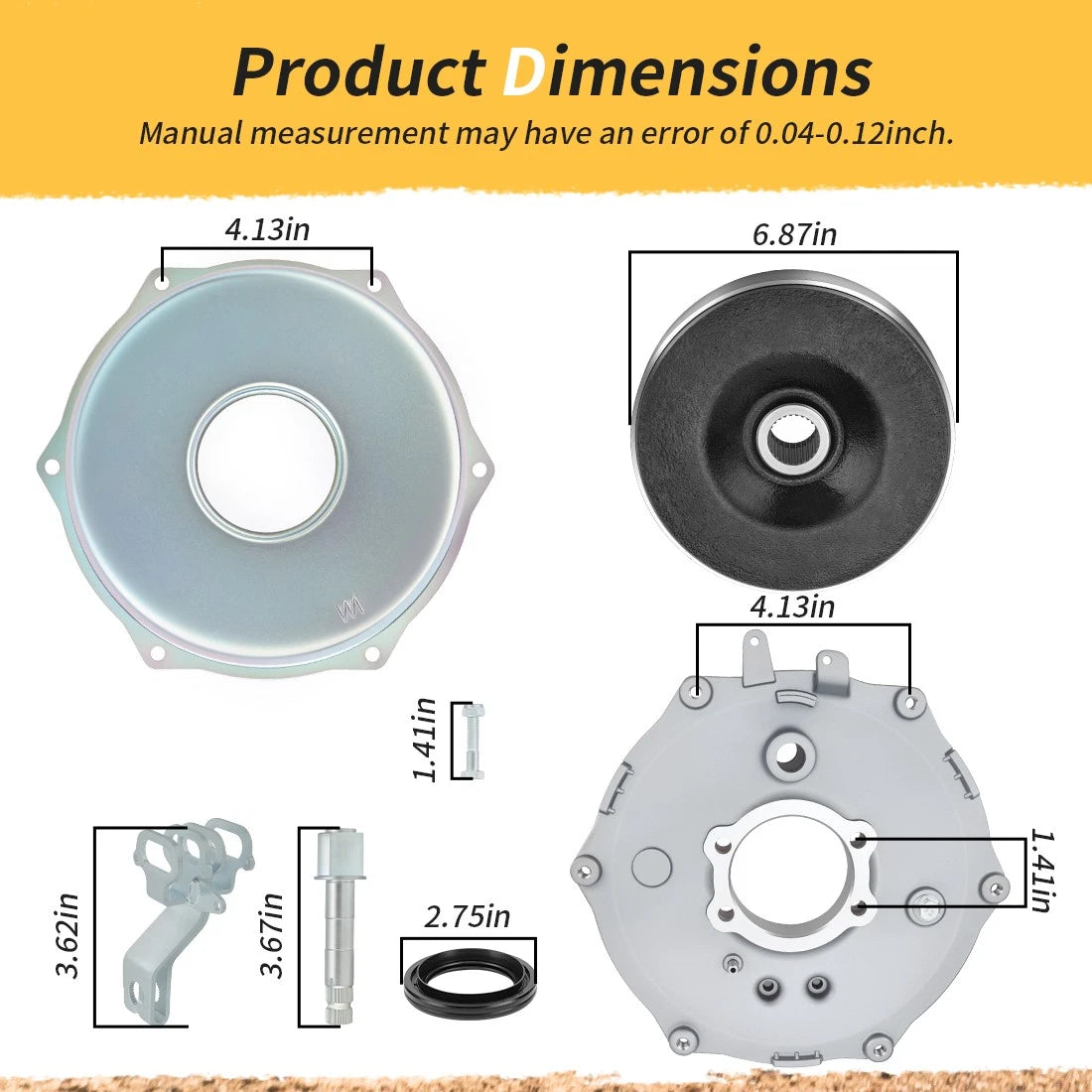Rear Brake Plate Cover Drum Hub Seal Kit For Yamaha YFM250 YFM350 YFM400 A/F 5VH-F5321-01-00