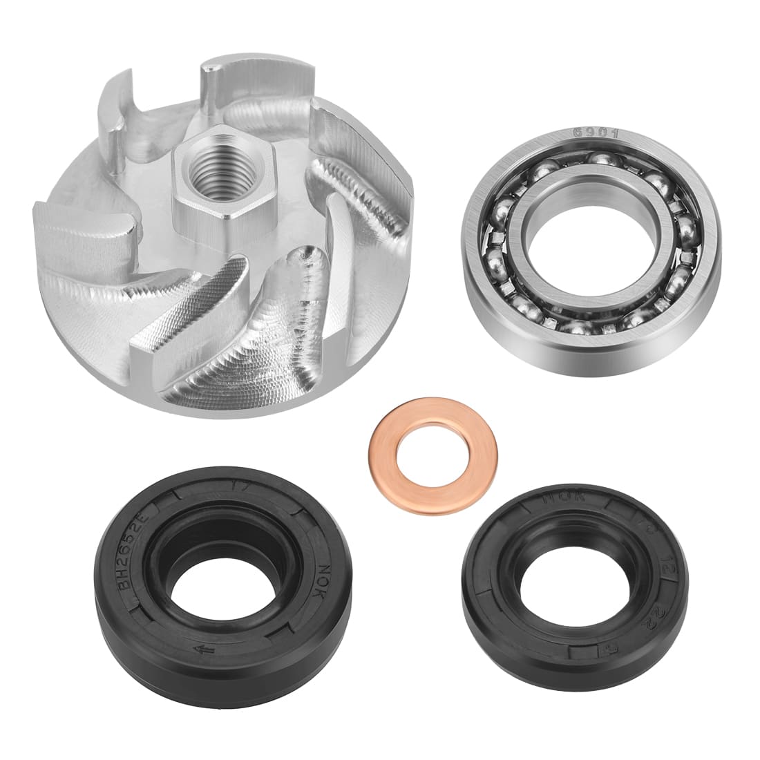 Water Pump Impeller & Shaft Gear w/Gaskets Rebuild Kit For Honda CR125R 1997-2004 19240-KZ4-A90