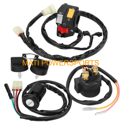 Handlebar & Key Starter & Relay Switch Kit For Honda TRX400EX Sportrax 400EX 1999-2004