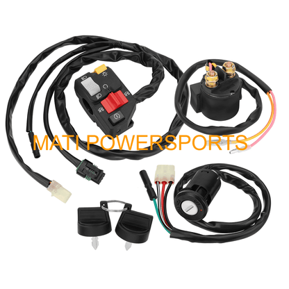 Handlebar Key Starter Relay Switch Kit for Honda TRX250EX Sportrax 2001-2005 35020-HN6-003