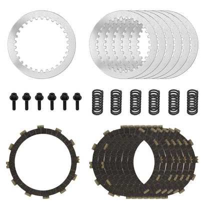 Heavy Duty Clutch Friction Steel Plates w/Spring Bolt For Yamaha YZ250 2002-2024