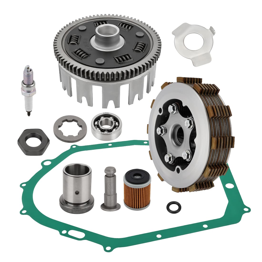 Heavy Duty Clutch Assembly kit & Clutch Basket & Gasket For Yamaha Kodiak 400 Raptor Warrior Big Bear 350