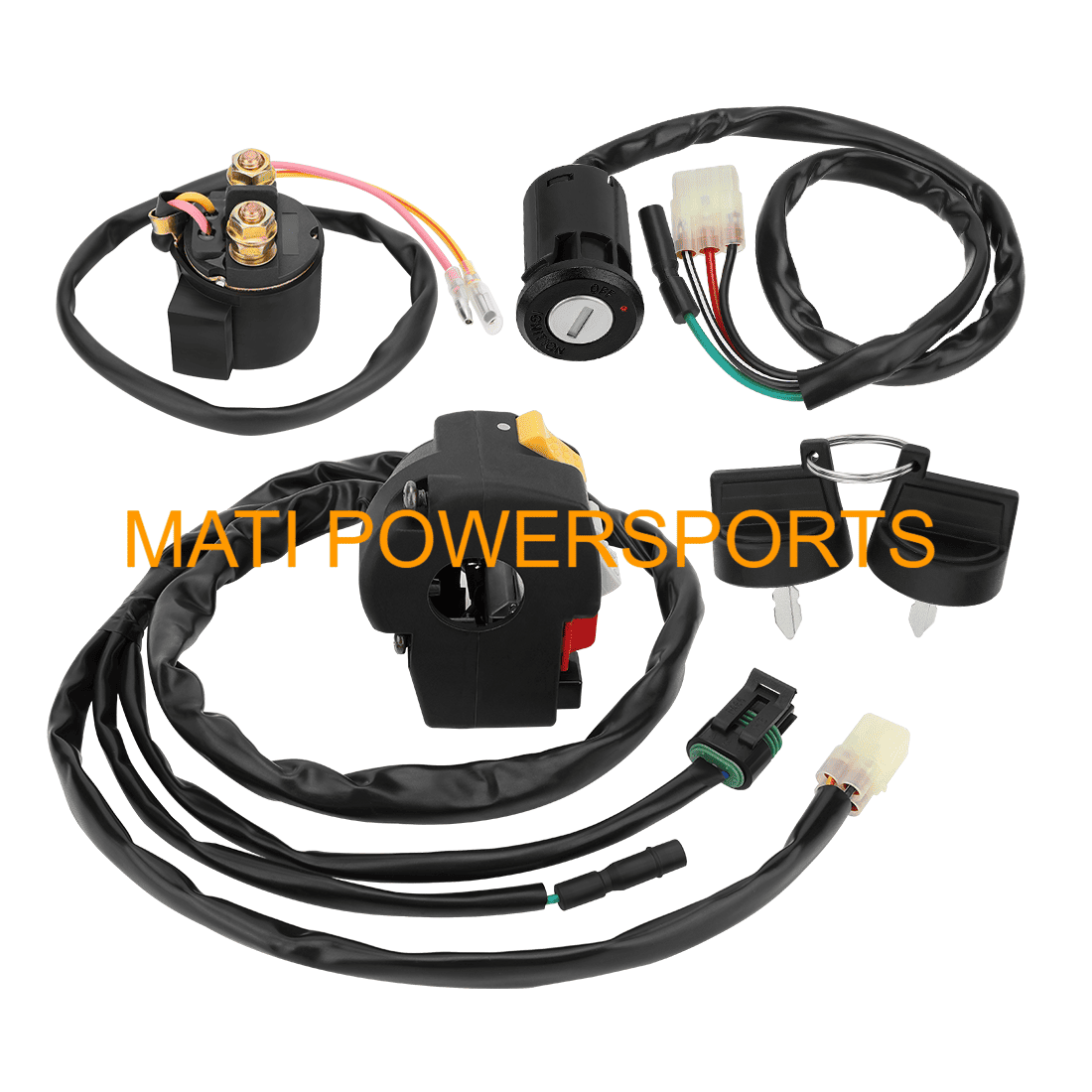 Handlebar Key Starter Relay Switch Kit for Honda TRX250EX Sportrax 2001-2005 35020-HN6-003