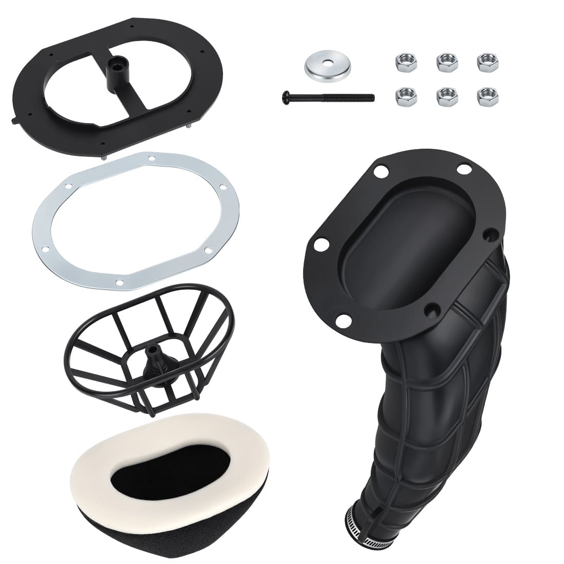 Intake Duct Tube Joint & Air Filter Kit & Cage Guide Holder Plate For Yamaha Blaster 200 YFS200 1988-2006