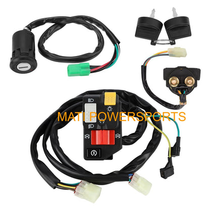 Handlebar Key Starter Relay Switch Kit for Honda TRX450ER Electric Start 2006-2014