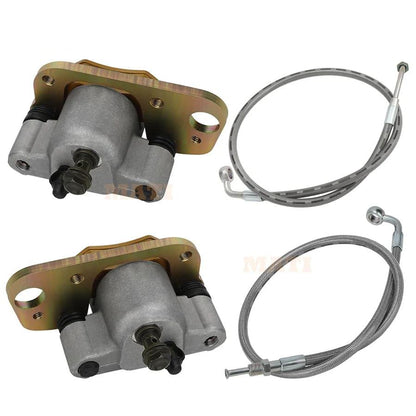 Front Brake Calipers & Hose Lines For Polaris Scrambler 500 Trail Blazer 250 330 Trail Boss 330 2005-2009 1910868 1910839 1910412