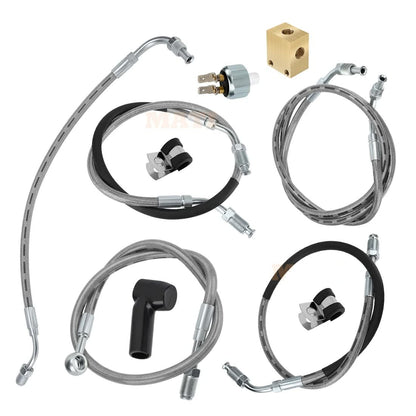 All Brake Lines Kit for Polaris Sportsman 500 335 Xplorer 500 Worker 500 335 Diesel 455 1998-2001 7052129 4110164