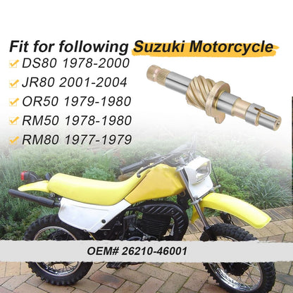 Kick Start Shaft Assembly for Suzuki DS80 JR80 OR50 RM50 RM80 1978-2004 26210-46001