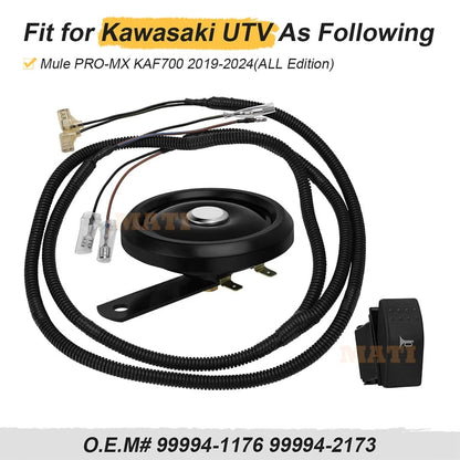 Horn Kit With Wire For Kawasaki KAF700 Mule PRO-MX 2019-2024 99994-1176