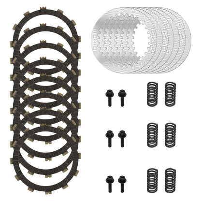Heavy Duty Clutch Friction Steel Plates w/Spring Bolt For Yamaha YZ250 2002-2024