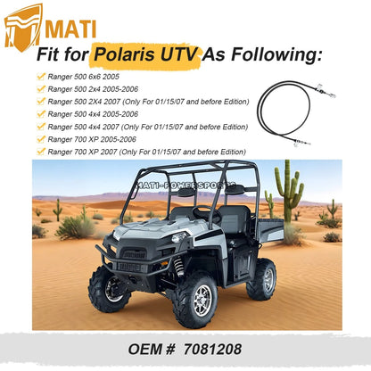 Parking Brake Cable For Polaris Ranger 500 700 2x4 4x4 XP 2005-2007 7081208