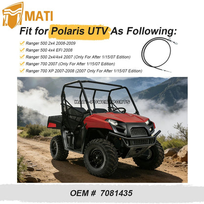 Parking Brake Cable For Polaris Ranger 500 700 2x4 4x4 XP 2007-2009 7081435