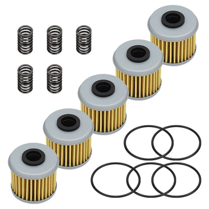 5PCS Oil Filter With O-Ring Spring For Honda CRF150R CRF250 CRF450 TRX450R/ER 2002-2024 15412-MEN-671