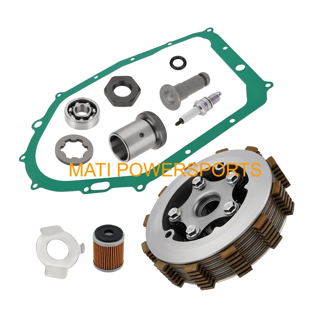 Heavy Duty Clutch Assembly Kit & Lock Nut Kit & Gasket For Yamaha YFM350 U/X/FW/FWJ/ER/F YFP350 YFM400F