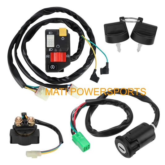 Handlebar Key Starter Relay Switch Kit for Honda TRX450ER Electric Start 2006-2014