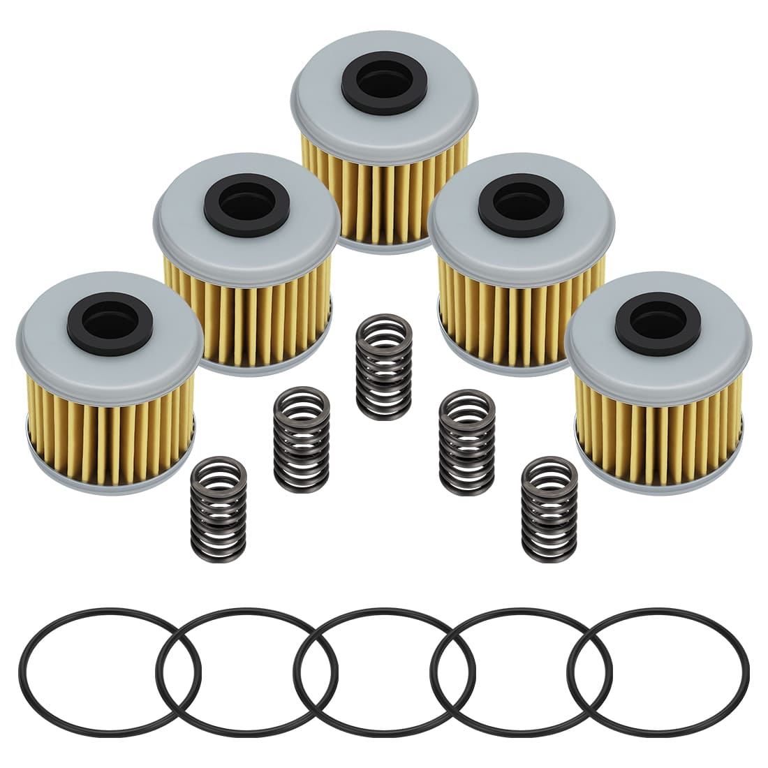5PCS Oil Filter With O-Ring Spring For Honda CRF150R CRF250 CRF450 TRX450R/ER 2002-2024 15412-MEN-671