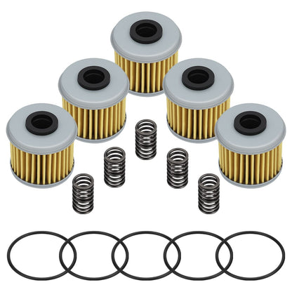 5PCS Oil Filter With O-Ring Spring For Honda CRF150R CRF250 CRF450 TRX450R/ER 2002-2024 15412-MEN-671