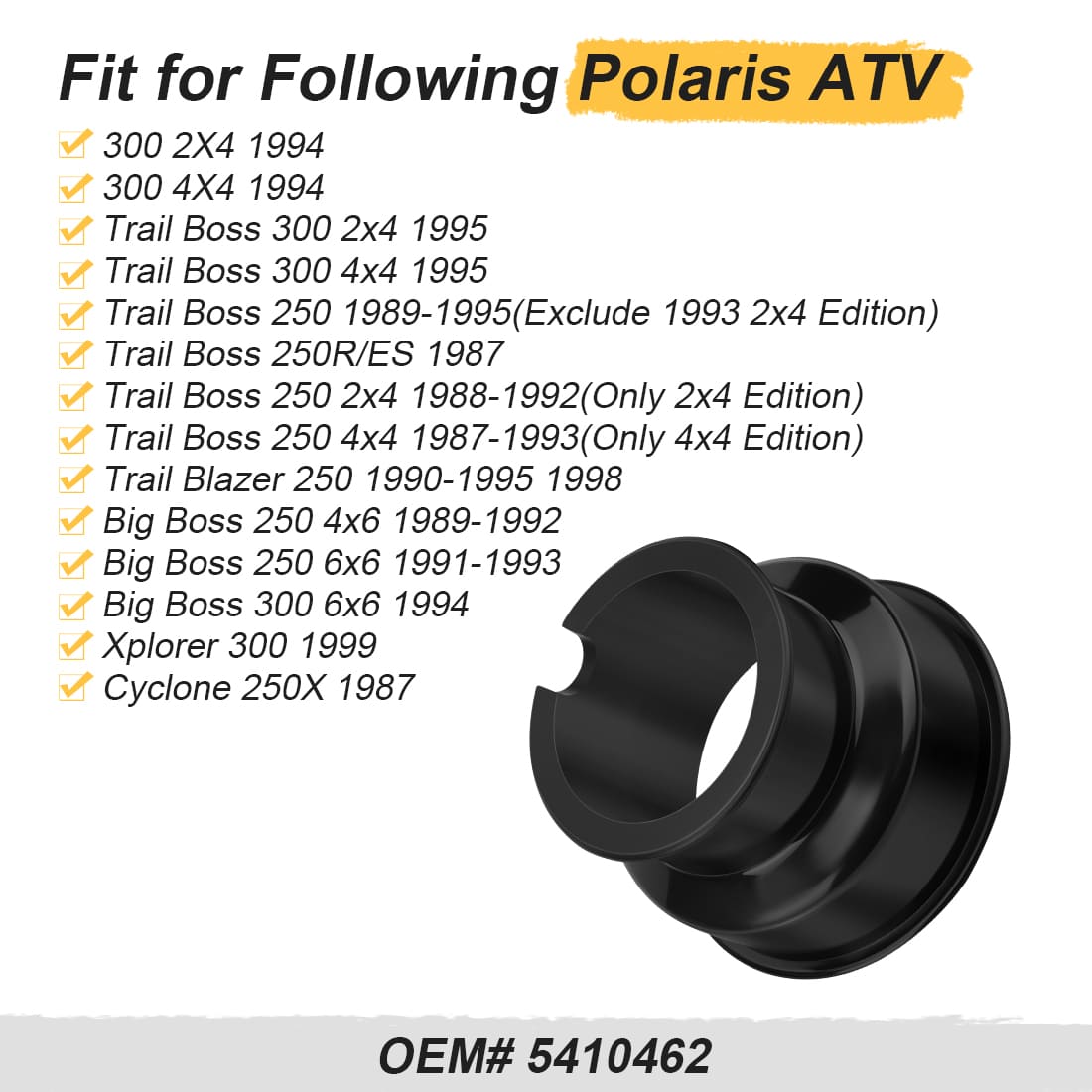 Air Box to Carburetor Intake Boot for For Polaris Trail Boss 250 300 Trail Blazer 250 Big Boss 250 300 Xplorer 300 Cyclone 250X 1987-1999 5410462