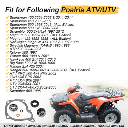 Water Pump Seal Rebuild Kit For Polaris Sportsman Scrambler Magnum Ranger 400 425 450 500 1995-2014 3084837