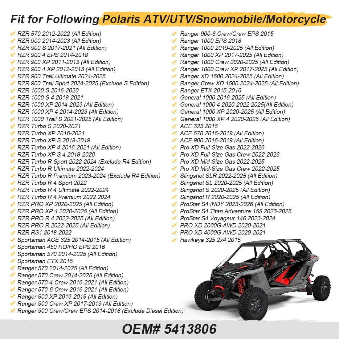 Isolator Valve Cover For Polairs ATV UTV Snowmobile Motorcycle 5413806