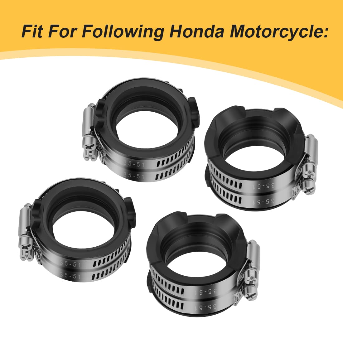 4Pcs Carburetor Intake Manifold Boots For Honda ST1100 ABS 1991-2003 16211-MT3-000