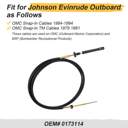 Throttle Shift Remote Control Cable For Johnson Evinrude OMC BRP 1979-1994 0173114