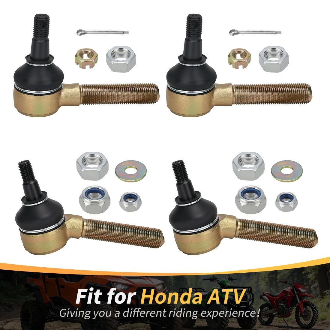 Adjustable A-Arm Ball Joints For Honda TRX450R TRX450ER 2006-2014 51350-HP1-600 51360-HP1-600 51370-HP1-600 51380-HP1-600