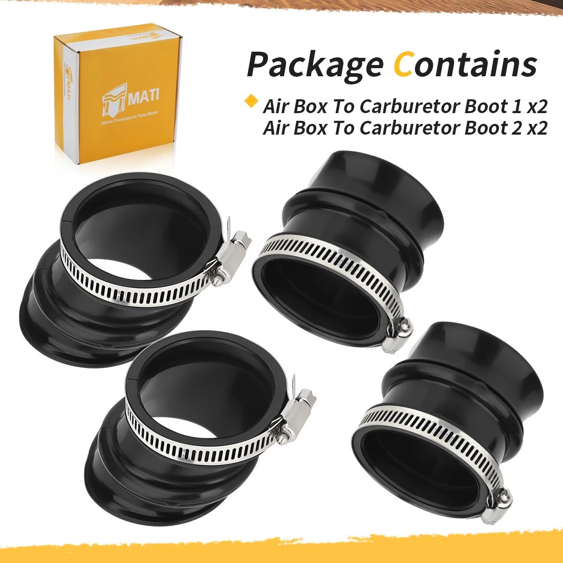Air Box to Carburetor Tubes Boots & Clamp For Honda CB750F CB750C K L 1979-1983 17253-425-000
