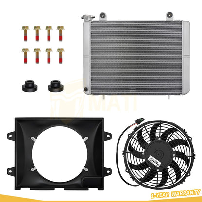 1240528 2410865 5436852 Aluminum Radiator Fan With Shroud Assembly For Polaris Ranger 400 500 570