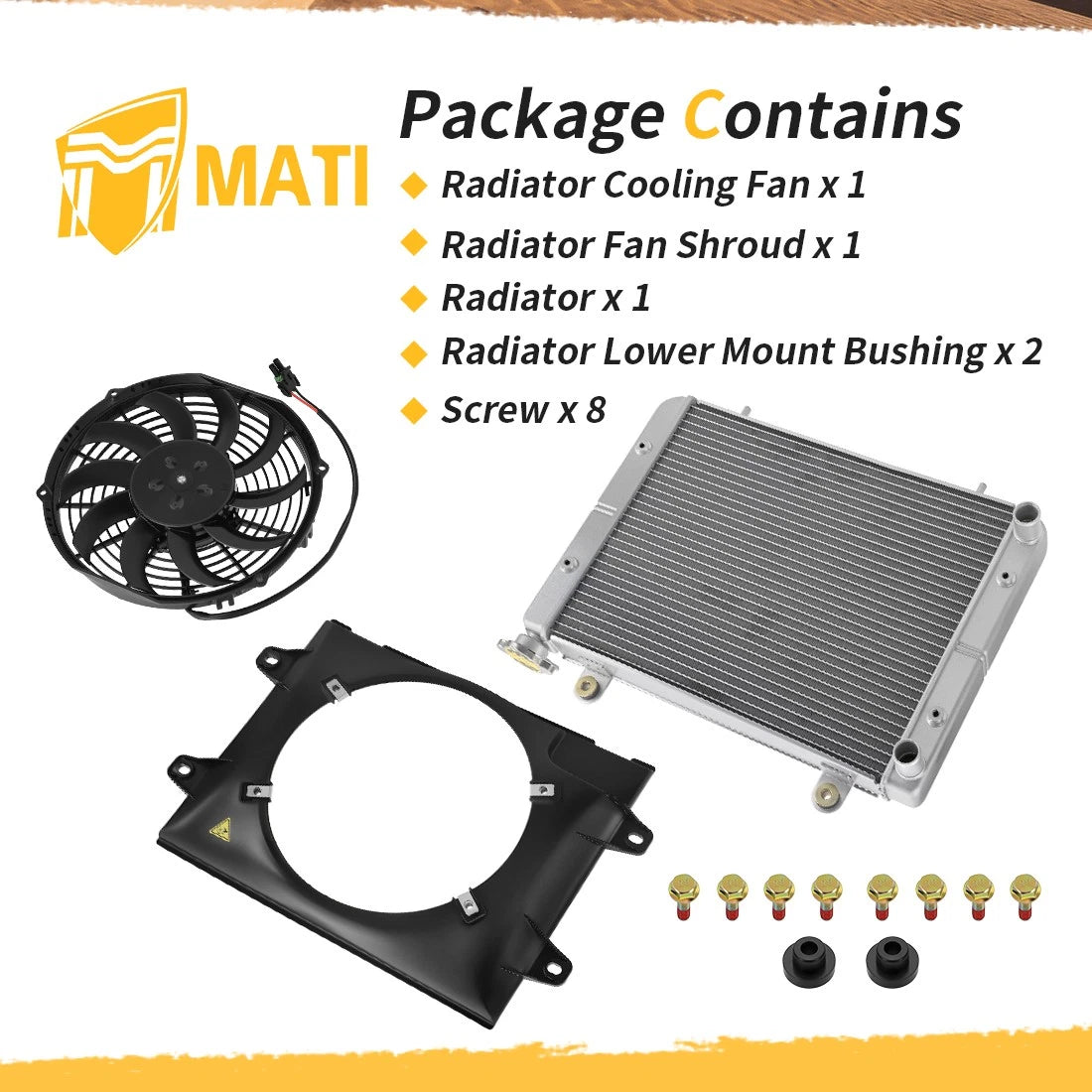 1240528 2410865 5436852 Aluminum Radiator Fan With Shroud Assembly For Polaris Ranger 400 500 570