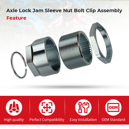 Axle Lock Jam Sleeve Nut Bolt Clip for Honda Sportrax TRX250/300/400/450X/EX/ER/R ATC250R/350X OEM: 90308-HA2-000 Mati Powersports