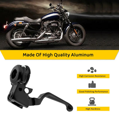 Black Clutch Lever & Mount Perch Bracket Assembly for Harley Davidson Sportster 883, 1200, Softail, Dyna, Electra Glide, Road King, Fat Boy MPN: HA0005 Mati Powersports