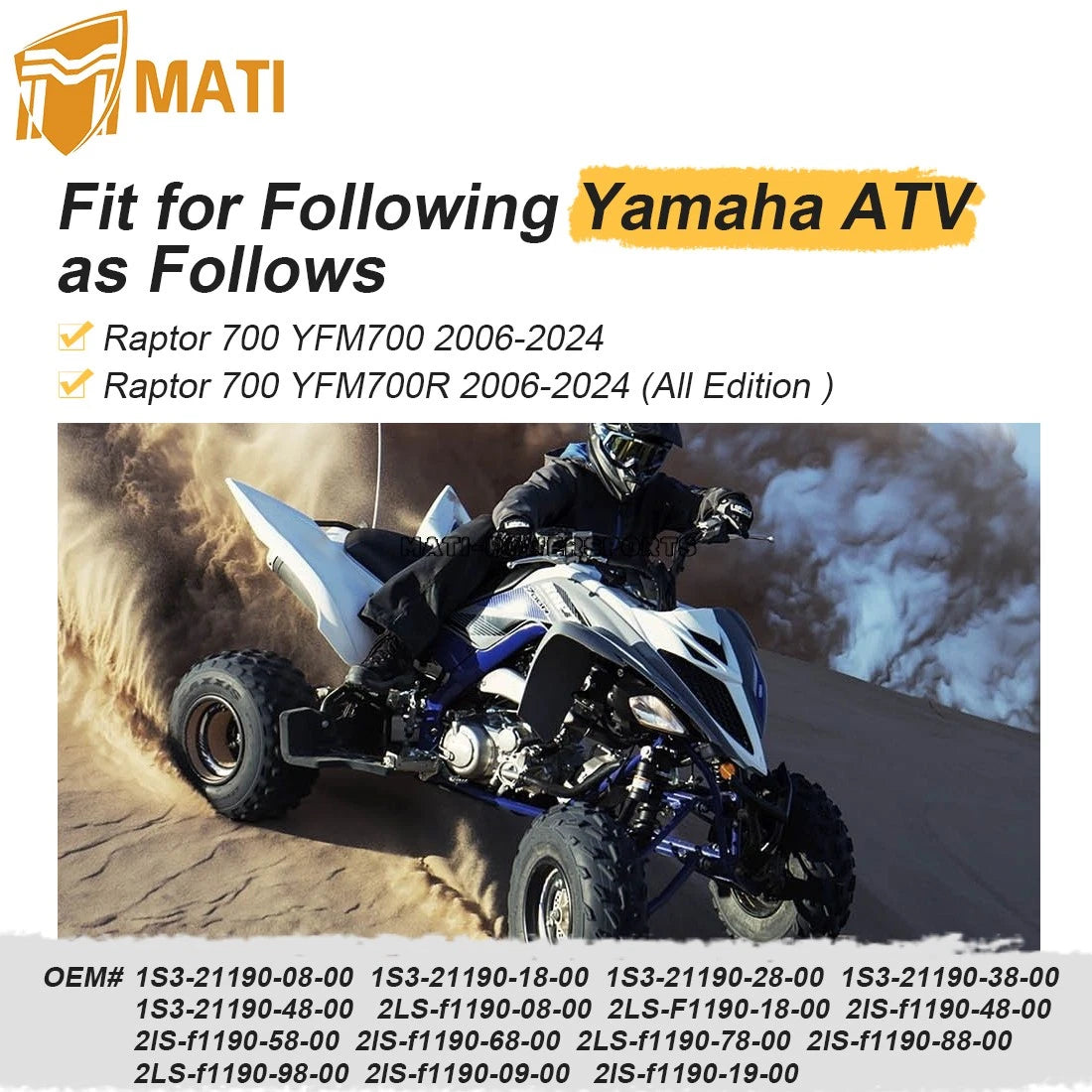 Blue Aluminum Sub Frame & Bolts For Yamaha Raptor 700 700R YFM700/R 2006-2024 1S3-21190-08-00