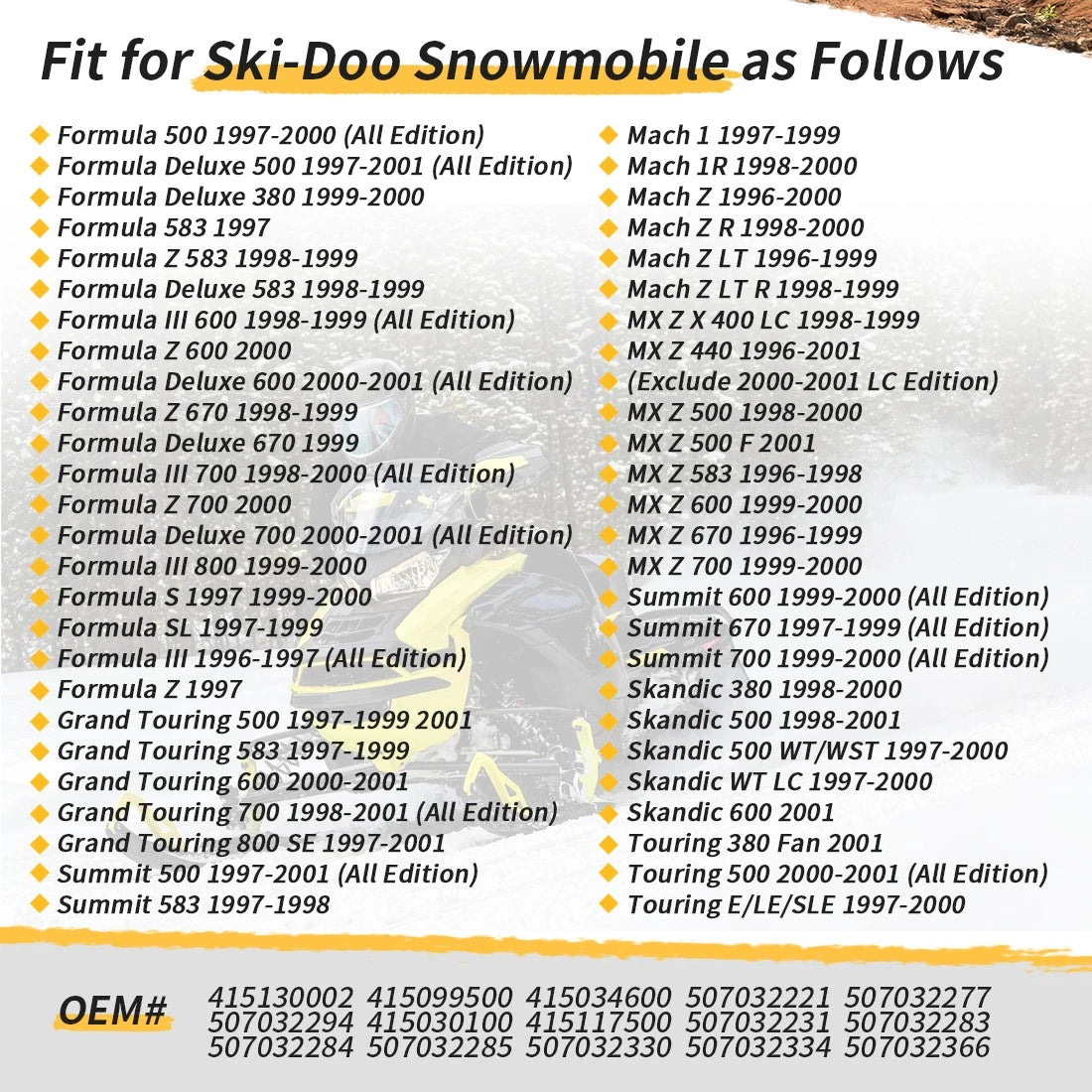 Brake Master Cylinder Assy for Ski-Doo Formula Grand Touring MX Z Skandic Summit 97-01 415130002