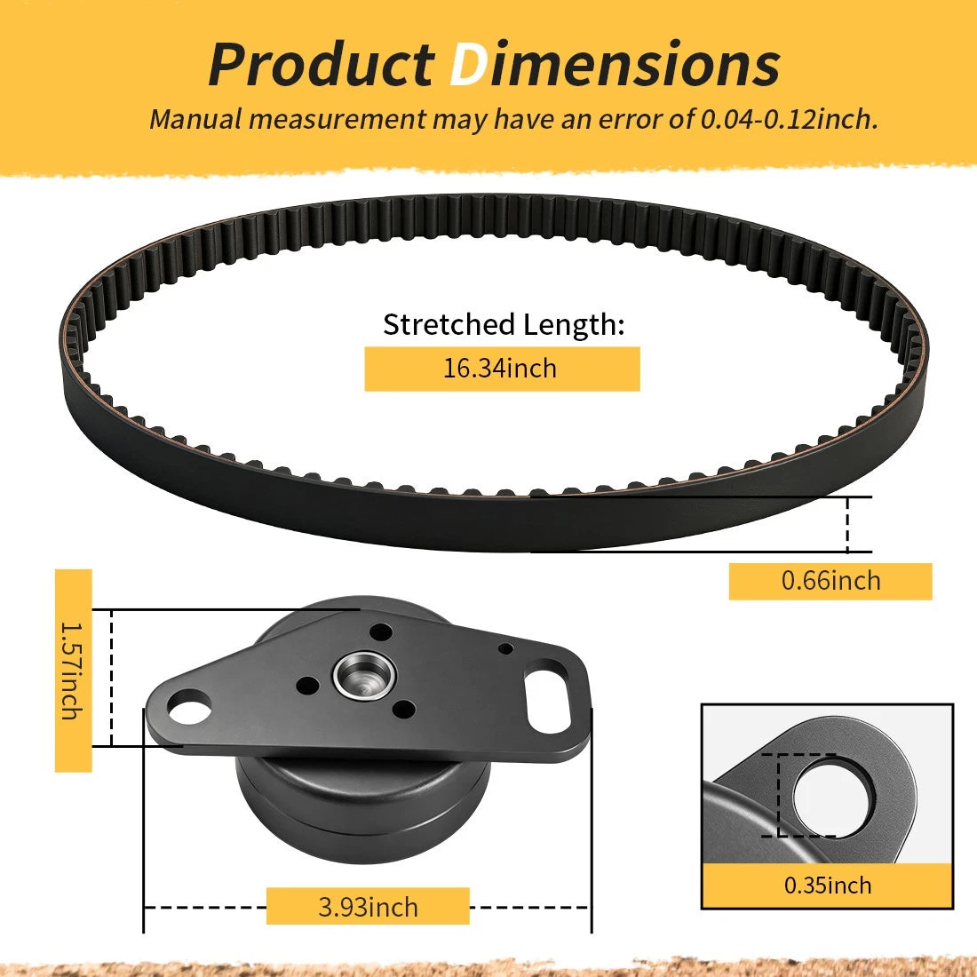 Cam Timing Belt & Adjuster For Honda GL1500 Gold Wing Valkyrie 1500 1988-2003 14401-MN5-004 14510-MG9-008
