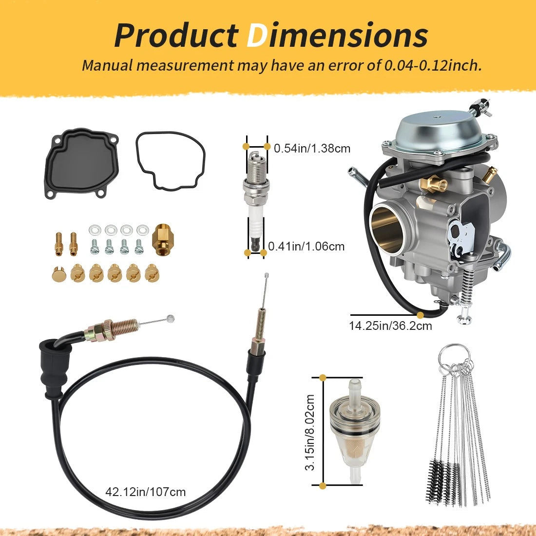 Carburetor & Throttle Cable For Polaris Magnum 425 2x4/4x4 1995-1998 3130500 7080599