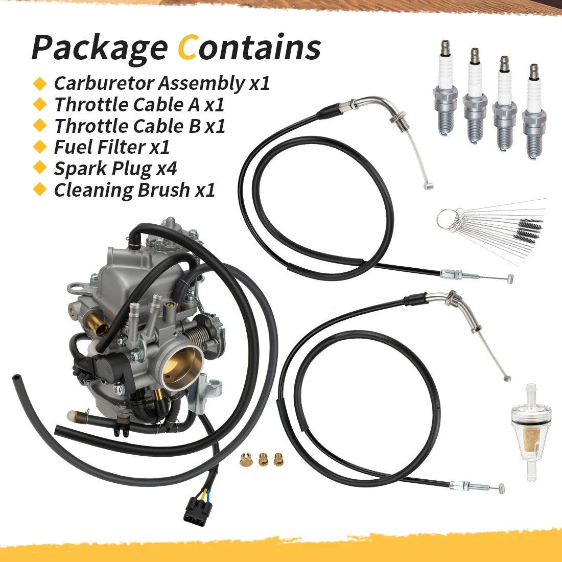 Carburetor Assembly & Throttle Cable For Honda VT750C VT750CA Shadow Aero 750 2004-2009 16100-MEG-033
