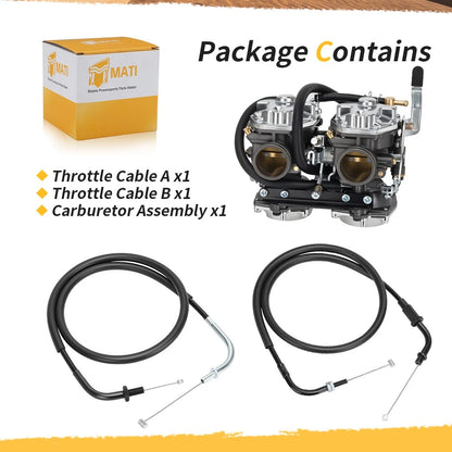 Carburetor Carb & Throttle Cable For Yamaha Virago 535 XV535 1995-2000 3JC-14901-40-00