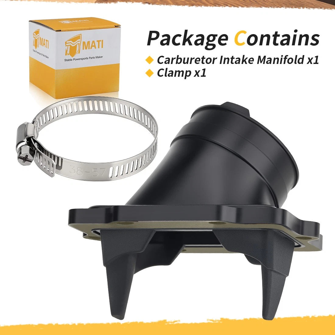 Carburetor Intake Manifold w/ Clamp For Kawasaki KDX250 1991-1994 KX250 1988-1993 16065-1168