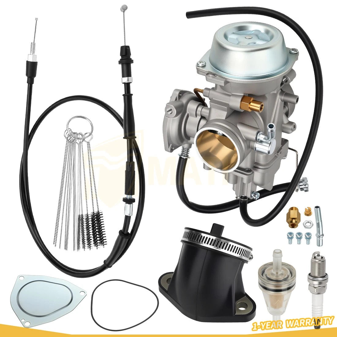 3131307 Carburetor Carb w/Intake Manifold & Cable For Polaris Scrambler 500 HO Forest 1998-2012
