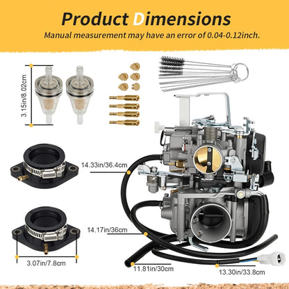 Carburetor & Intake Boot For Yamaha V-Star 1100 XVS1100 XVS1100A XVS1100AT 1999-2005 5EL-14900-21-00