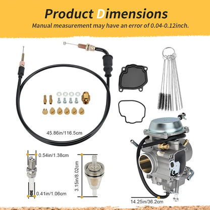 Carburetor & Throttle Cable For Polaris Sportsman 500 335 Magnum 425 Worker 335 3130665