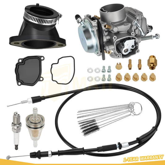 Carburetor & Throttle Cable Intake Manifold Kit For Polaris Magnum 500 Sportsman 335 400 450 500 1999-2008