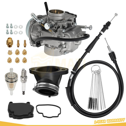 Carburetor & Throttle Cable Intake Manifold Kit For Polaris Magnum 500 Sportsman 335 400 450 500 1999-2008