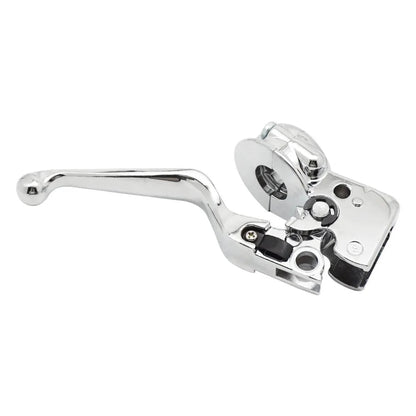 Chrome Clutch Lever & Mount Perch Bracket Assembly for Harley Davidson Sportster 883 1200 Softail Dyna Electra Glide Road King Fat Mati Powersports