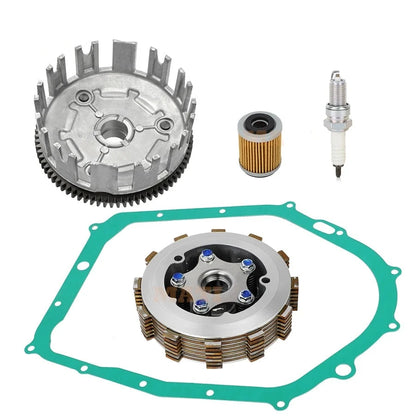 Clutch & Basket Assembly Kit Heavey Duty for Yamaha Warrior Big Bear Moto-4 Raptor 350 Kodiak 400 OEM: 5Y1-16331-01-00 168-16325-00-00 Mati Powersports